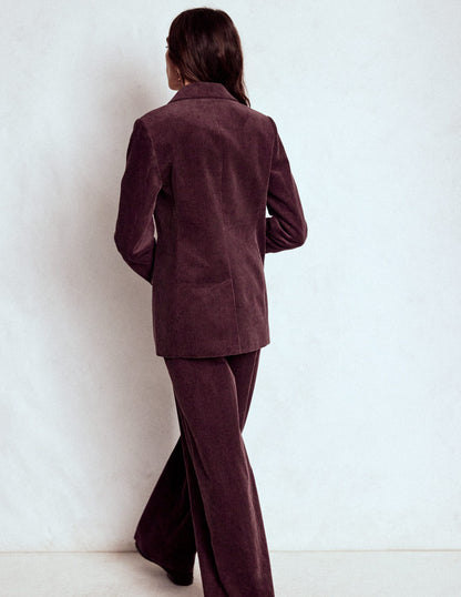 Woodbridge Cord-Blazer-Tiefes Aubergine-3