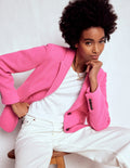 Blazer Stamford texturé-Rose pivoine