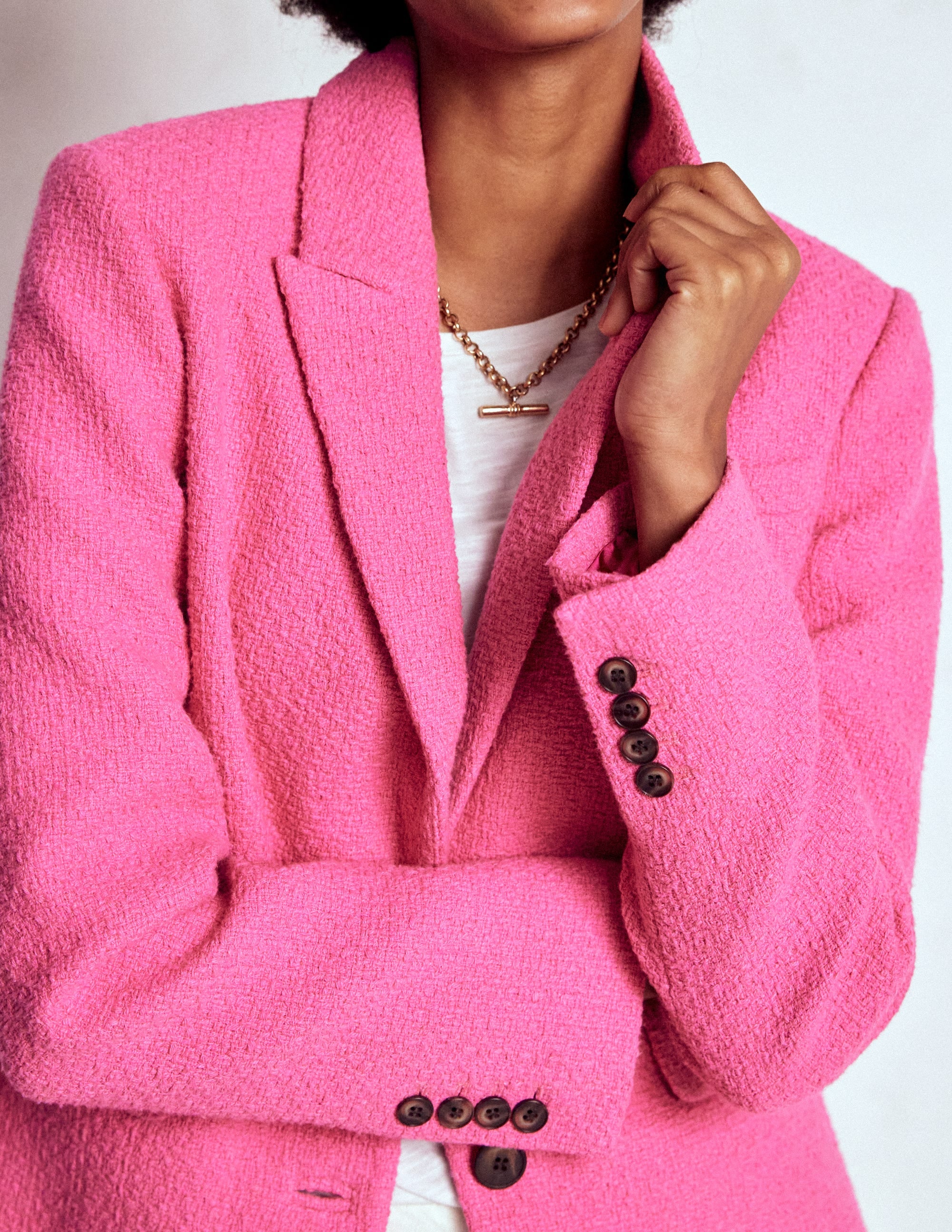 Stamford Texturierter Blazer-Rosarot - Image 2