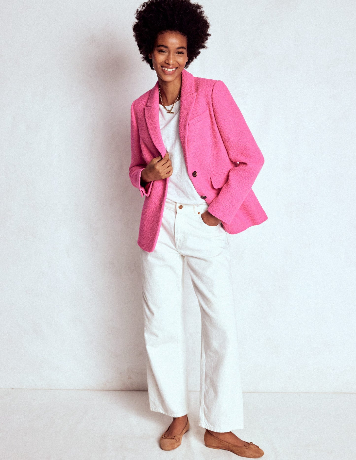 Stamford Texturierter Blazer-Rosarot