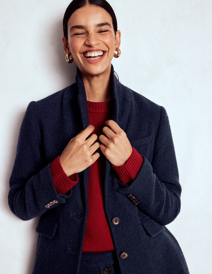 Blazer Stamford texturé-Texturé bleu marine