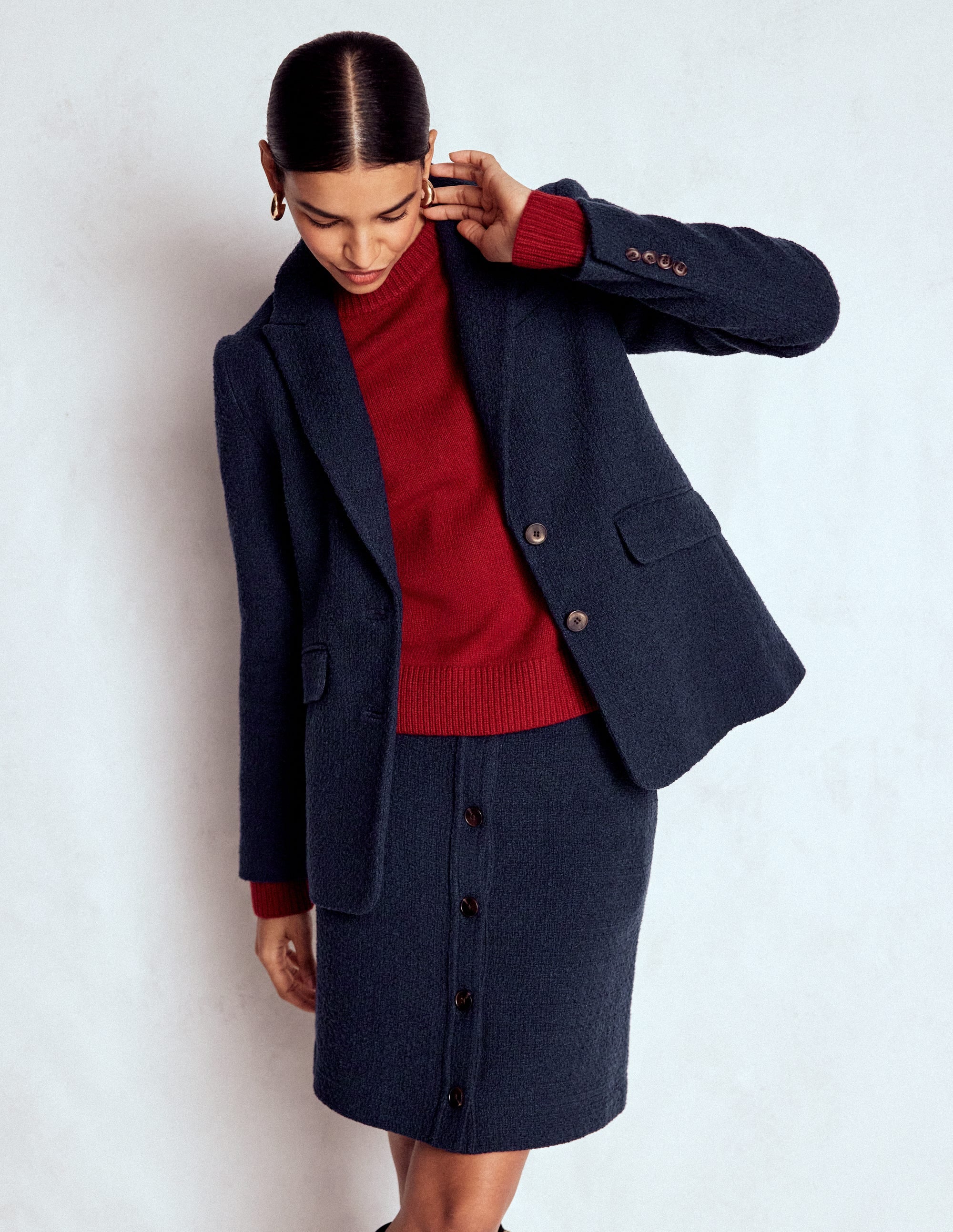 Blazer Stamford texturé-Texturé bleu marine - Image 4