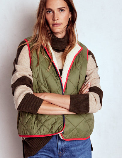 Parka à capuche 4-en-1-Borg bleu marine, vert, couleur naturelle-5