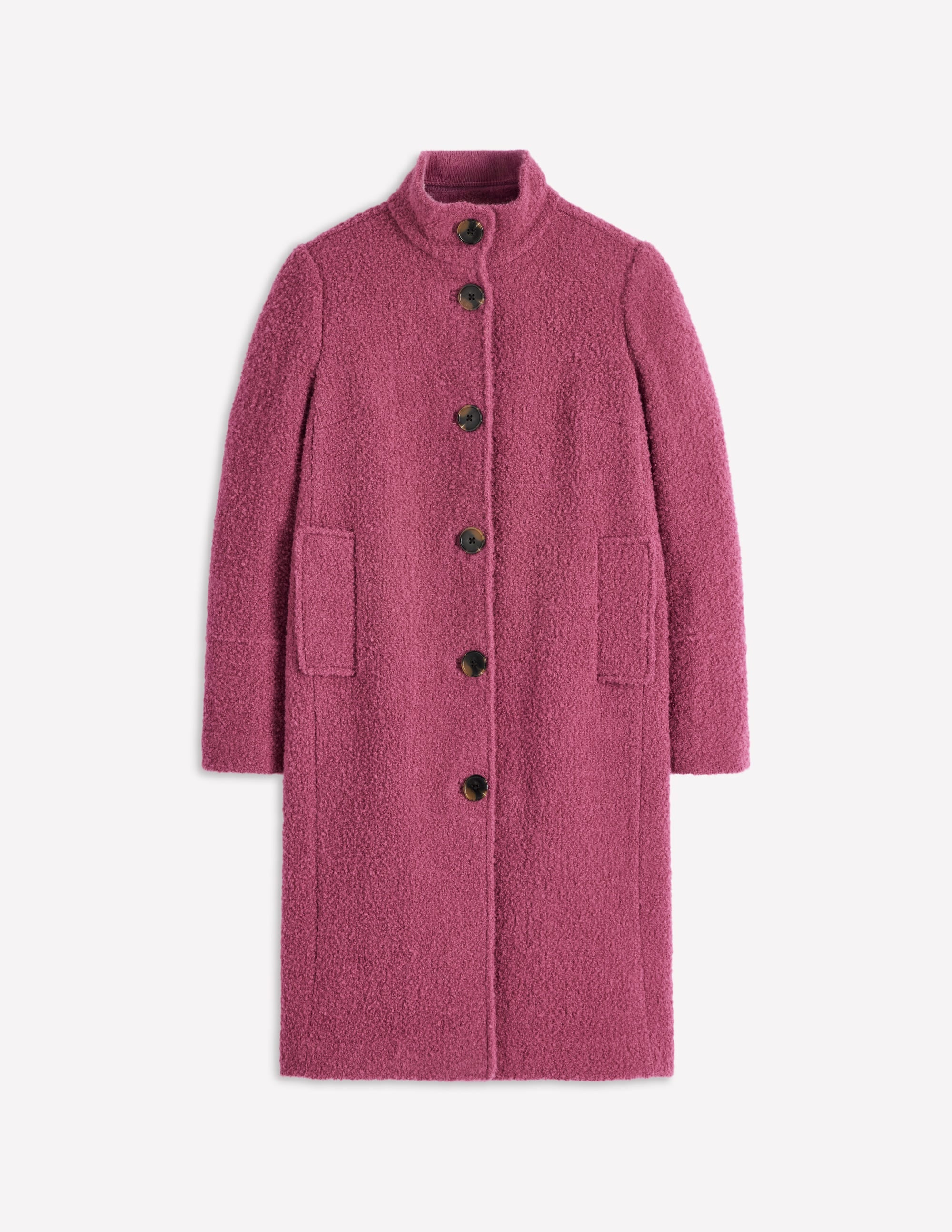 Manteau à col cheminée-Bruyère rose - Image 7