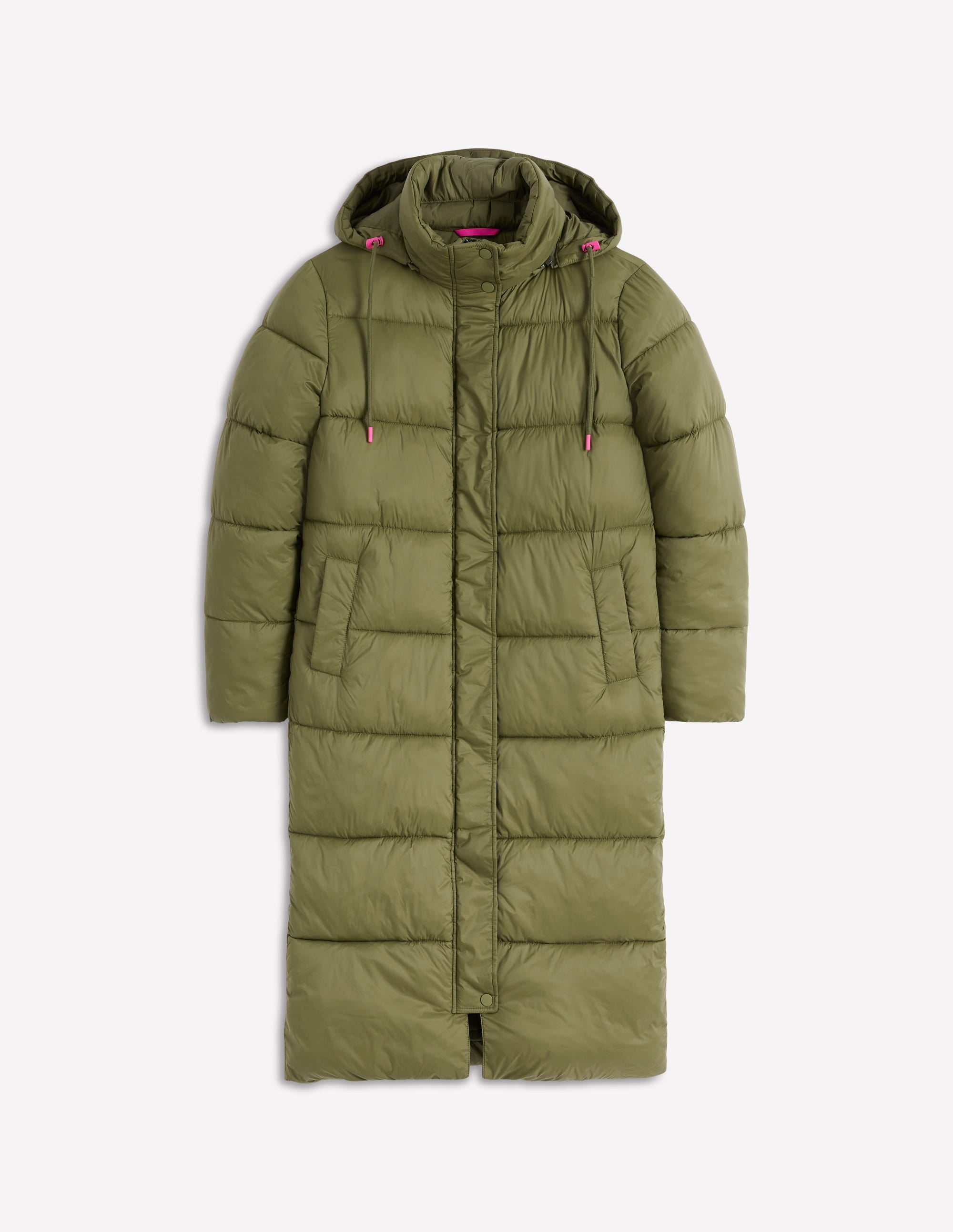 Wattierte Jacke in langer Form-Waldgrün - Image 7
