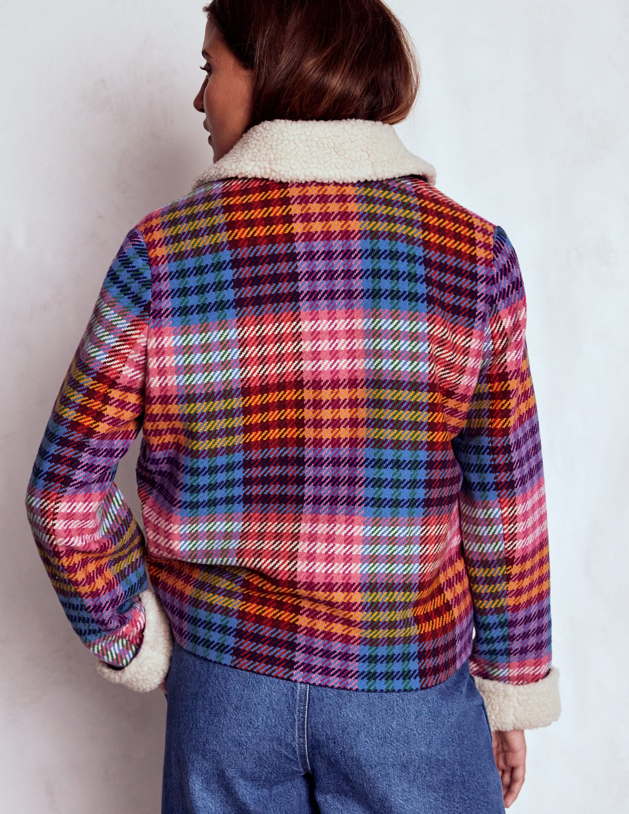 Stirling Karierter Mantel-Regenbogen Bunt Vichykaro - Image 3
