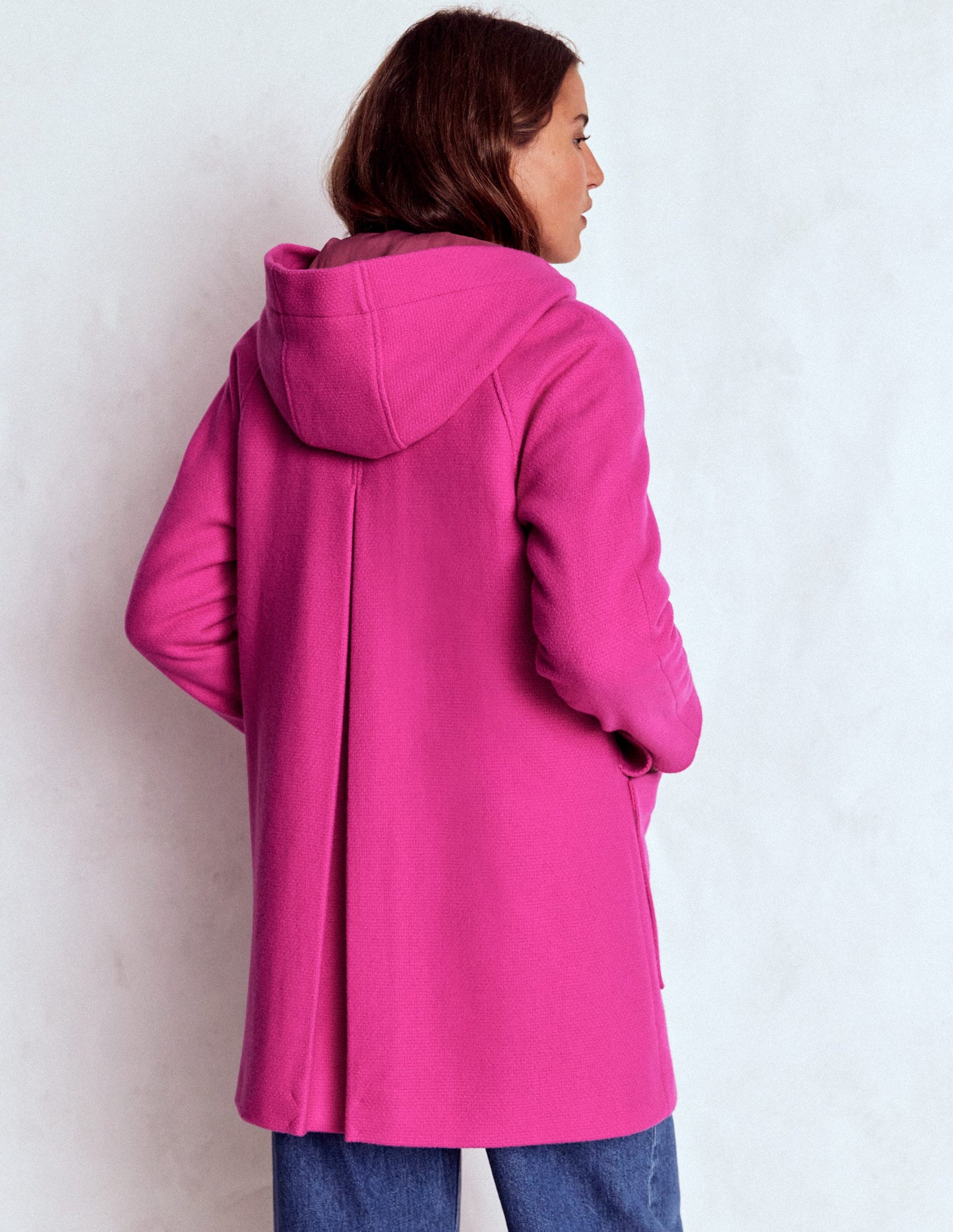 Ausgestellter Dufflecoat-Rosarot