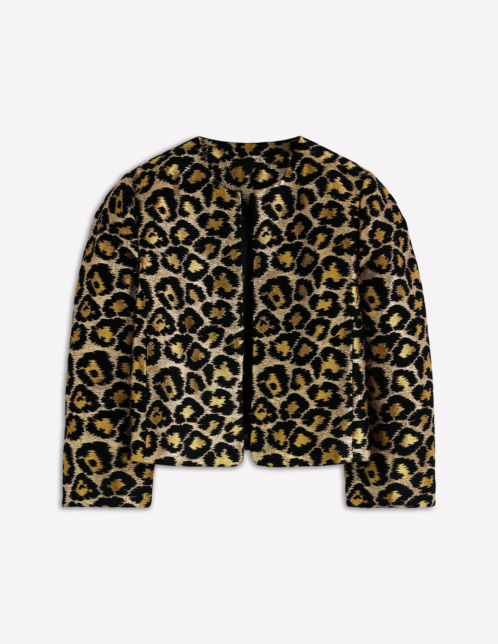 Jacquard Leopard Jacket-Leopard, Lurex Jacquard - Image 8