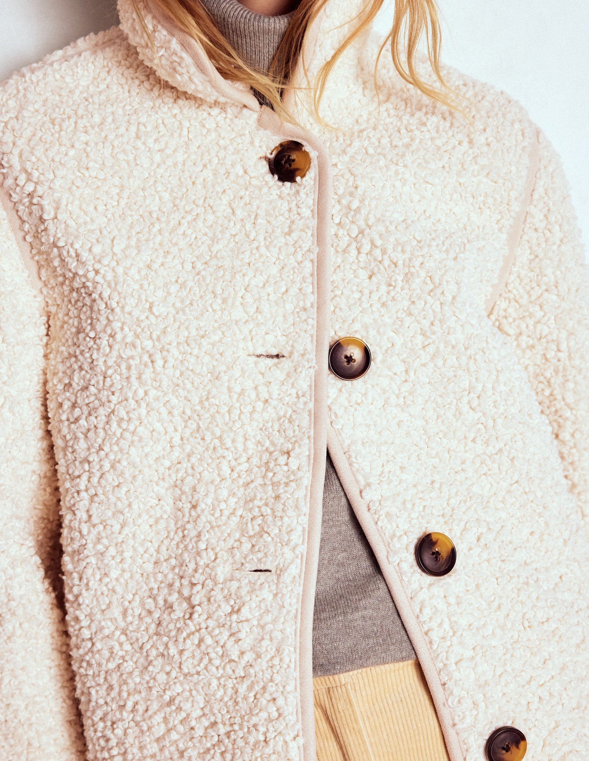 Veste en borg-Borg naturel bouclé-2