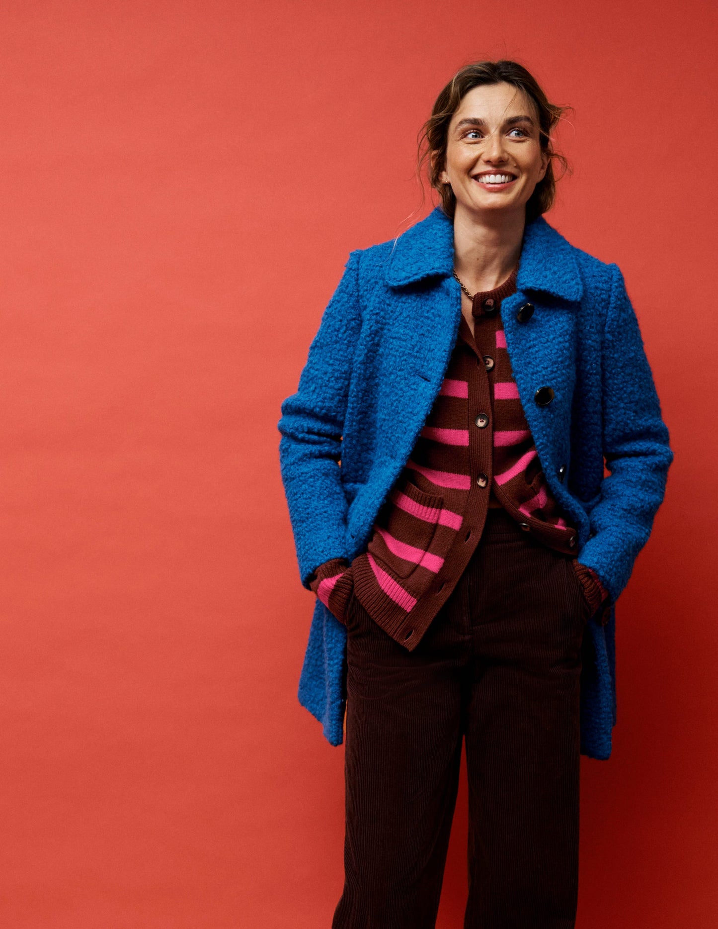 Carlisle Texturierter Mantel-Kobalt