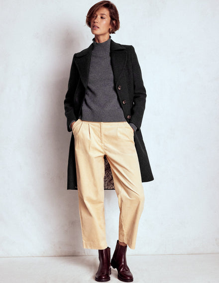 Manteau en laine Newport-Anthracite chiné