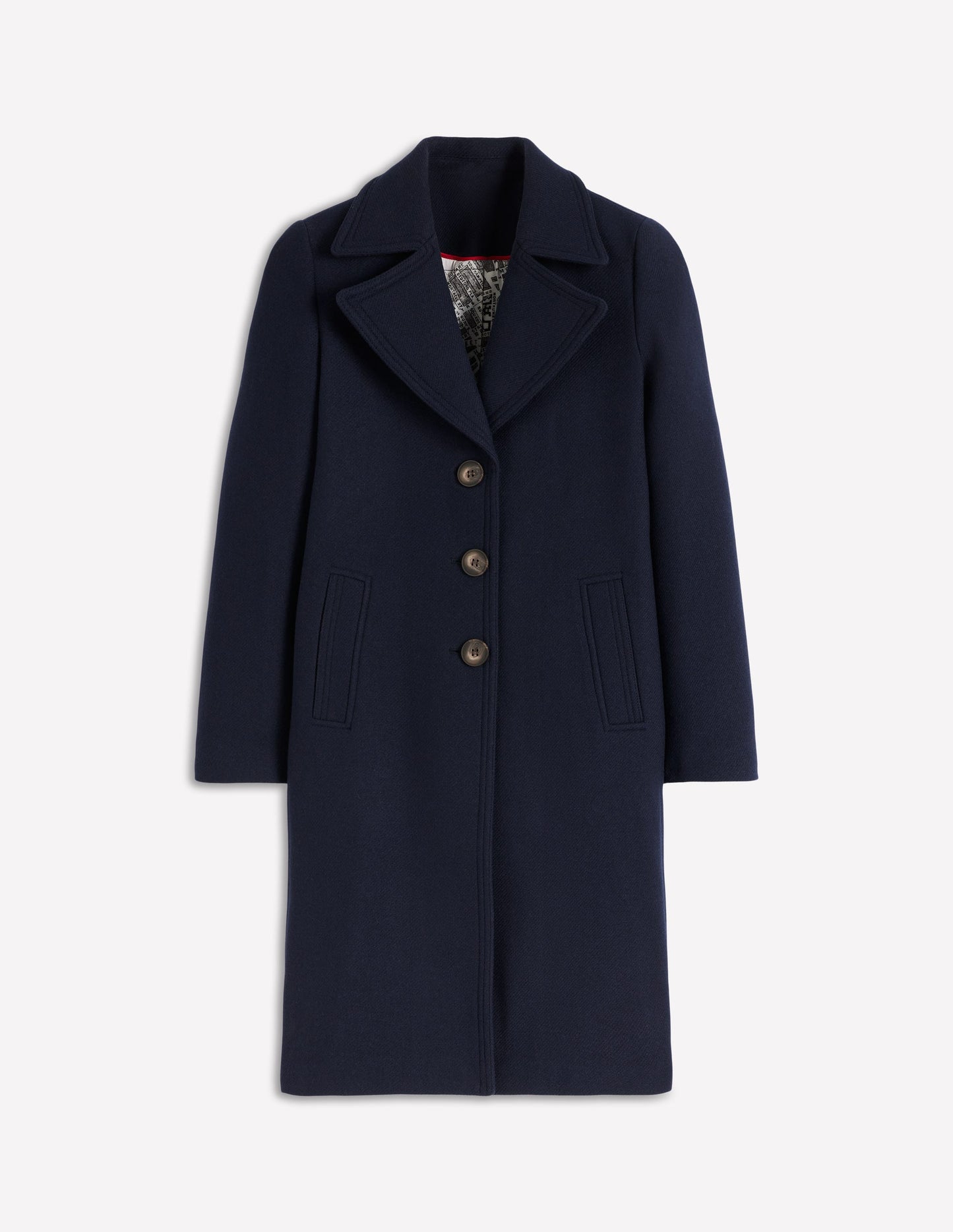 Newport Wollmantel-Marineblau