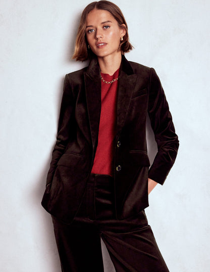 Stamford Velvet Blazer-Espresso-5