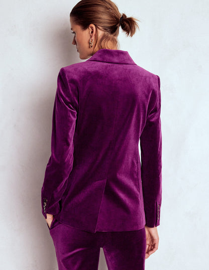 Stamford Velvet Blazer-Plum Jam-3