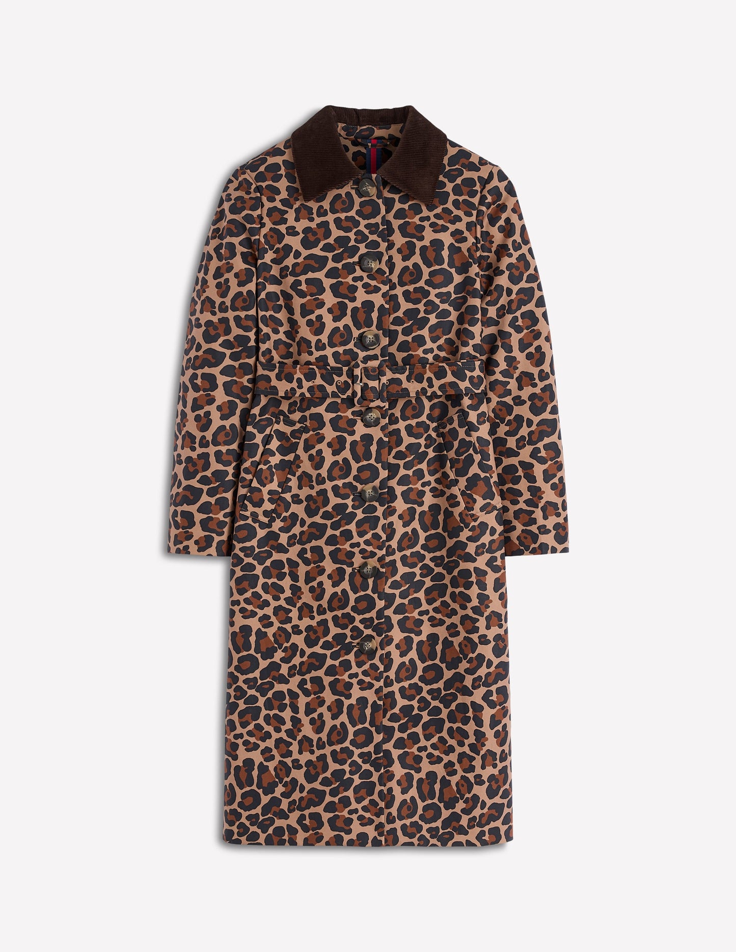 Lancaster Trenchcoat mit Gürtel-Mohair, Leopardenmuster