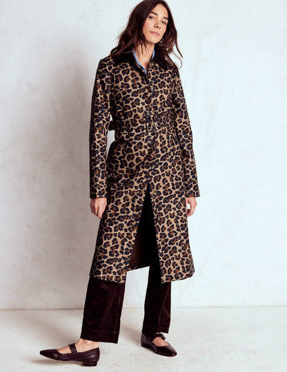 Lancaster Trenchcoat mit Gürtel-Mohair, Leopardenmuster-5