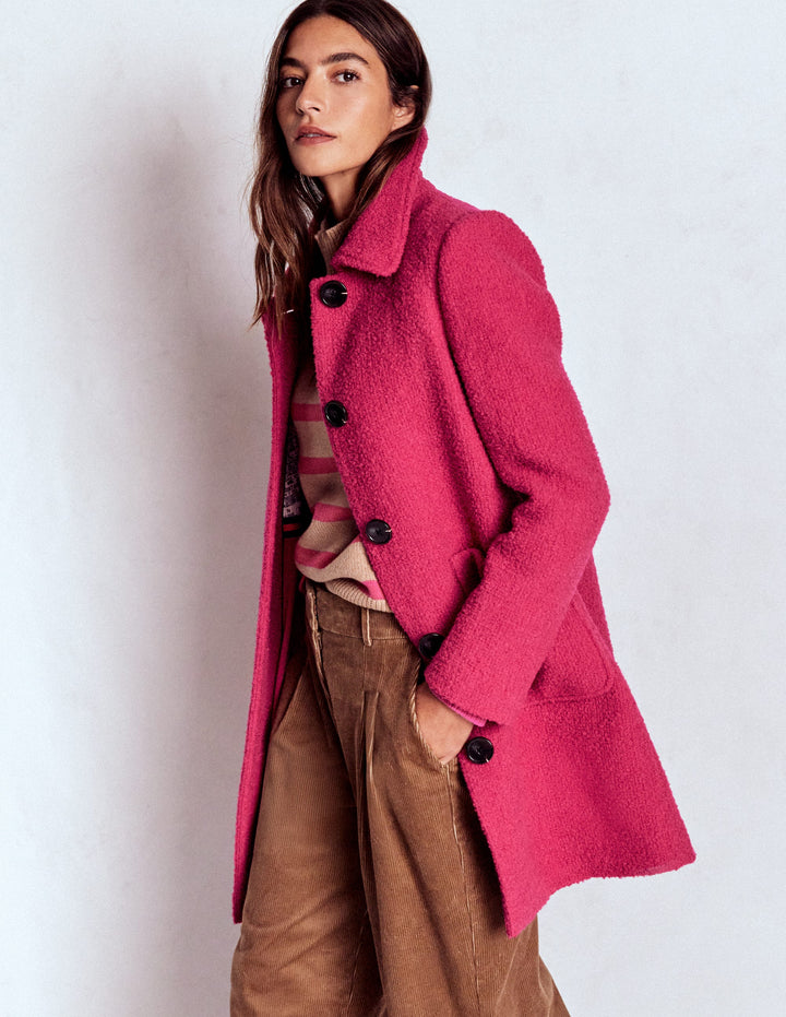 Manteau en laine Carlisle-Rose éclatant