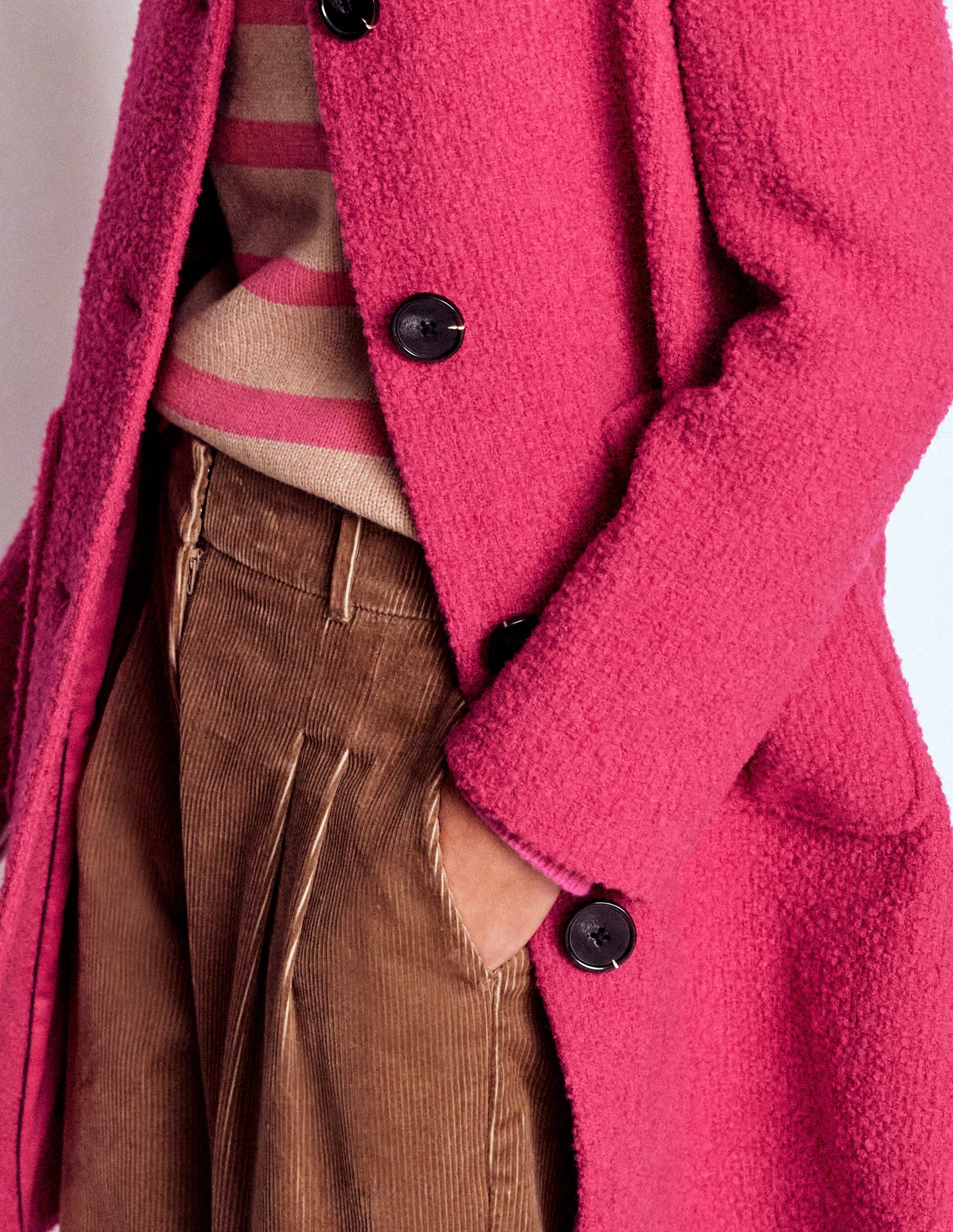 Carlisle Wool Coat-Vibrant Pink-1