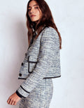 Lisburn Jacke mit aufgesetzter Tasche-Marineblau, Strukturiert