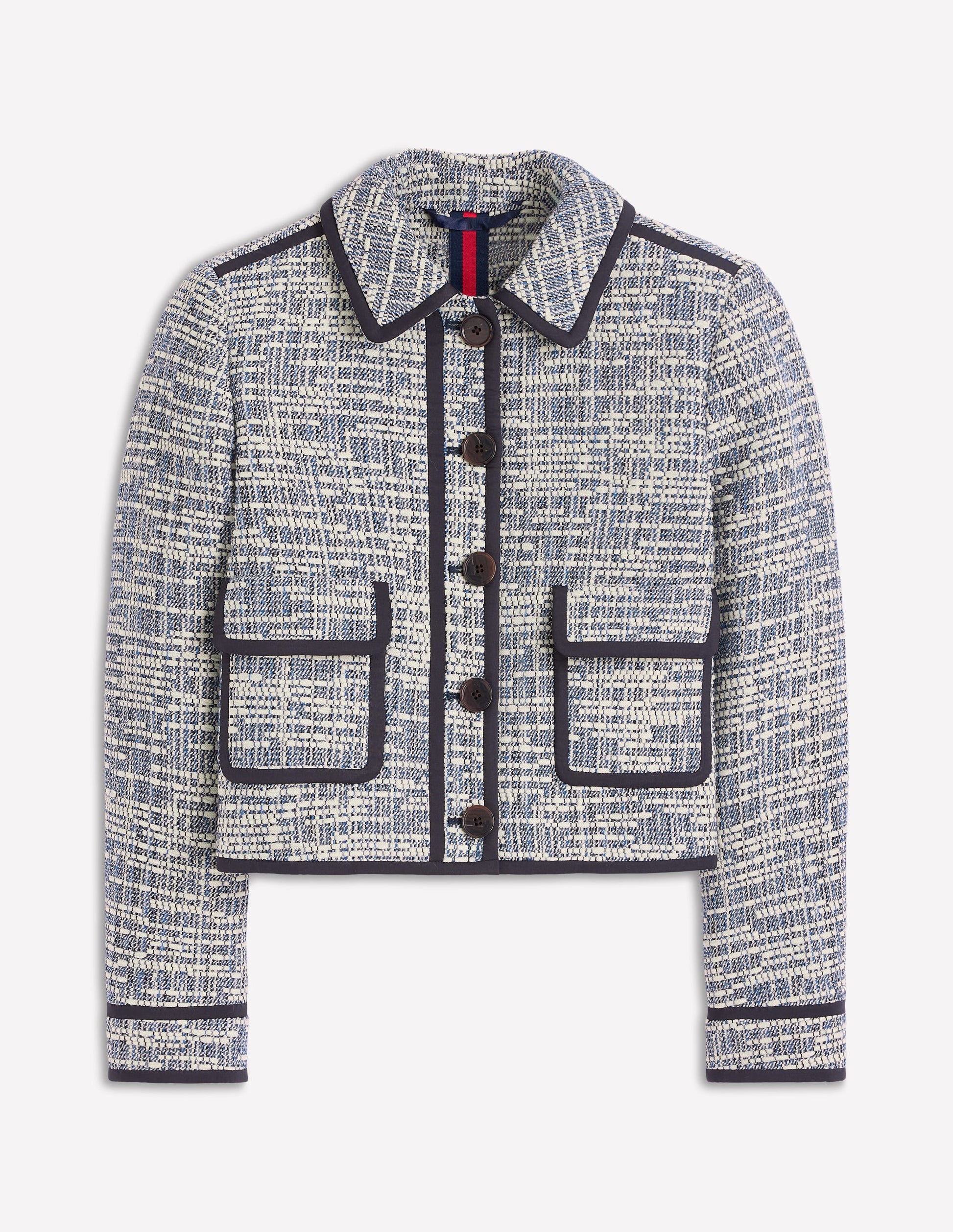 Veste Lisburn à poches plaquées-Texturé bleu marine-6
