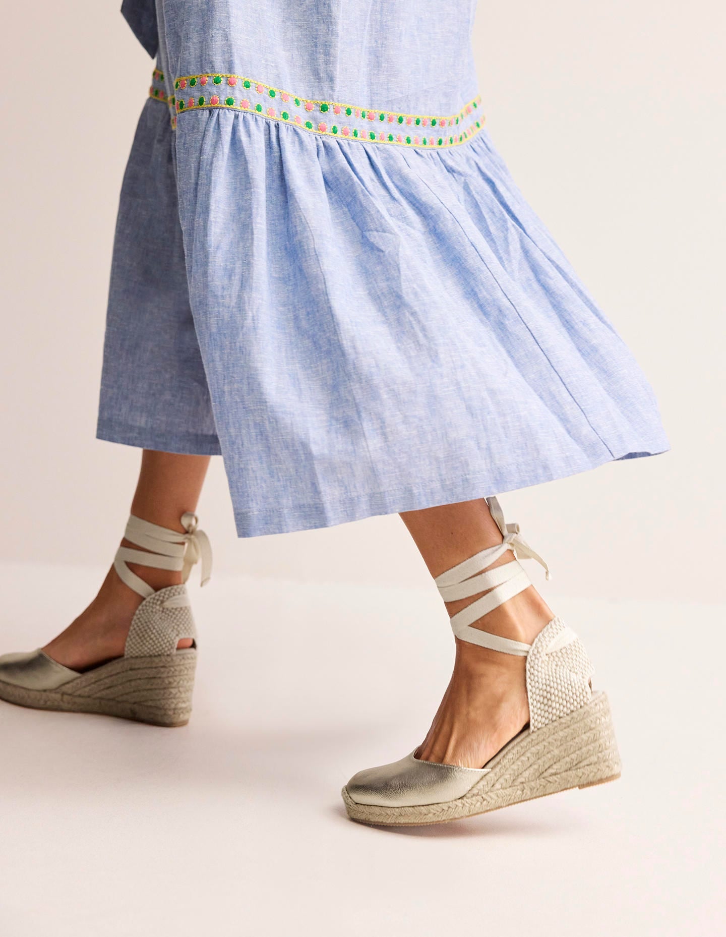 Espadrilles compensées Cassie-Aquamarine Bunny - Image 1
