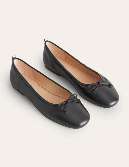 Kitty Ballerinas mit flexibler Sohle-Schwarzes Leder-3