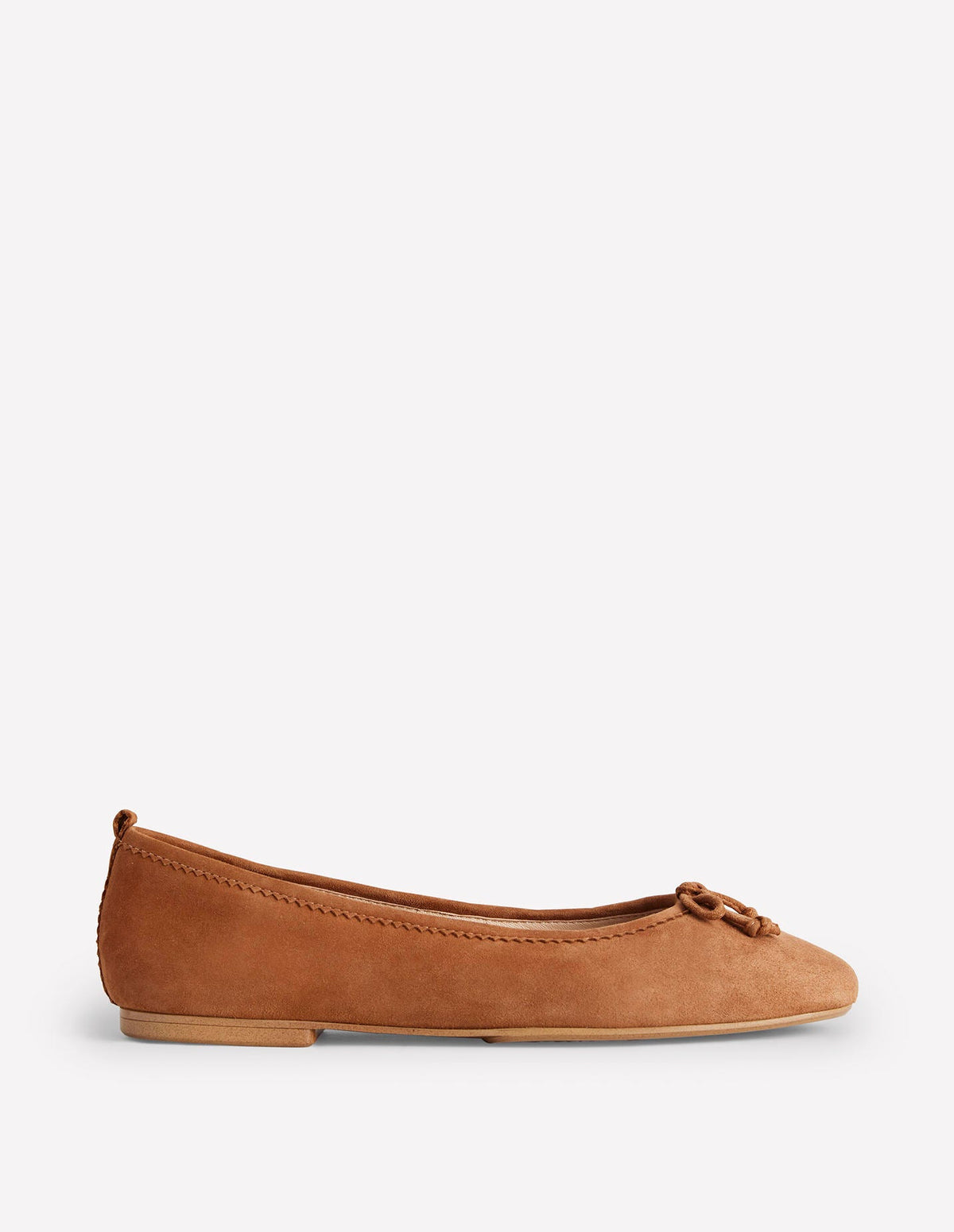 Kitty Ballerinas mit flexibler Sohle-Hellbraun Veloursleder - Image 1