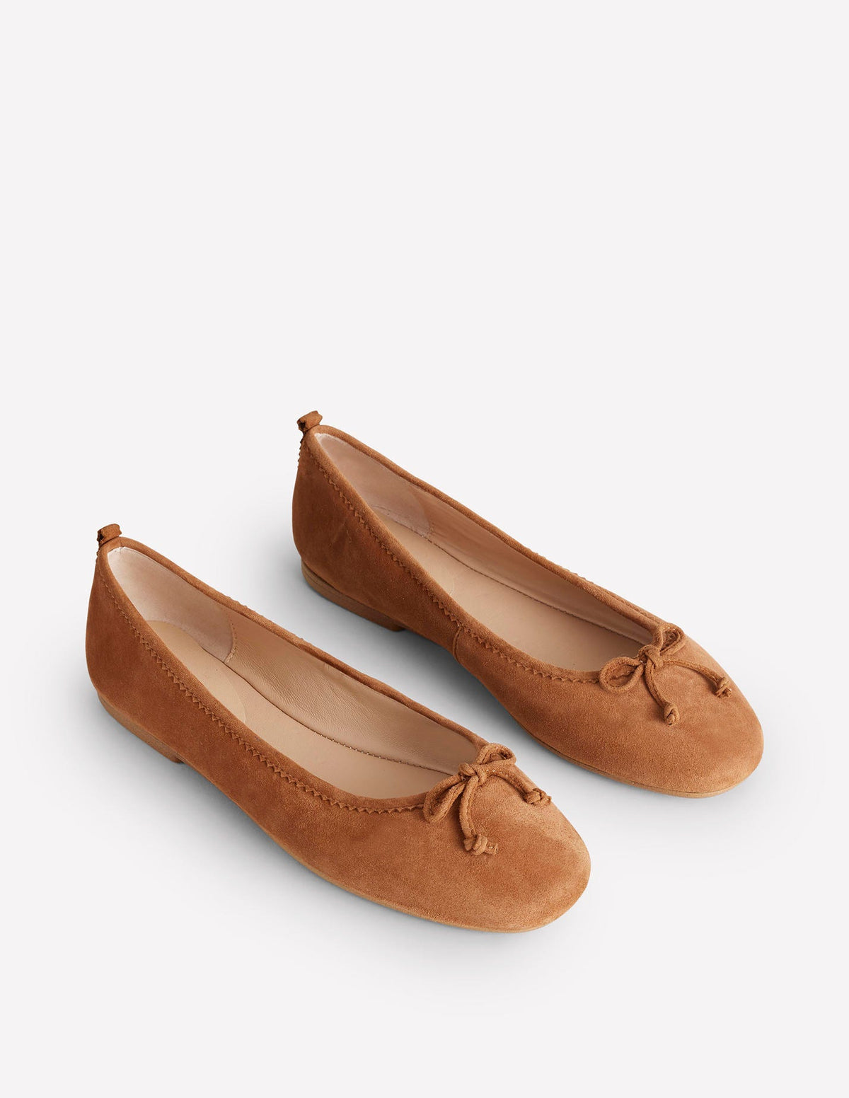 Kitty Ballerinas mit flexibler Sohle-Hellbraun Veloursleder - Image 3