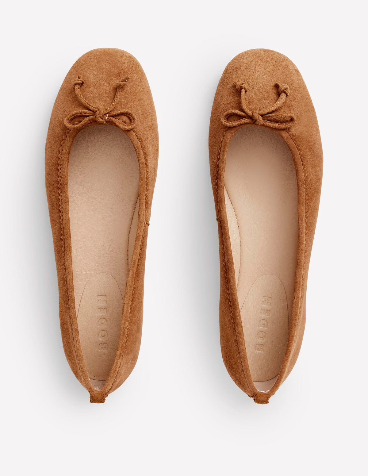 Kitty Ballerinas mit flexibler Sohle-Hellbraun Veloursleder - Image 5