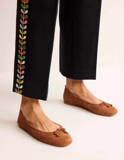 Kitty Ballerinas mit flexibler Sohle-Ingwerplätzchen Wildleder-2