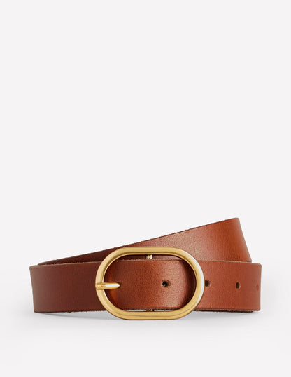 Classic Leather Belt-Tan-3