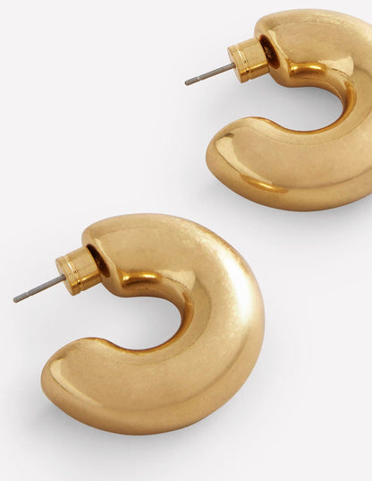 Breite, kleine Creolen-Aquamarine Bunny-3