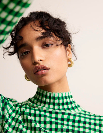 Breite, kleine Creolen-Aquamarine Bunny-1