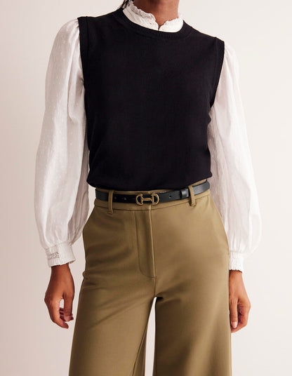 Iris Skinny Snaffle Trim Belt-Black-2