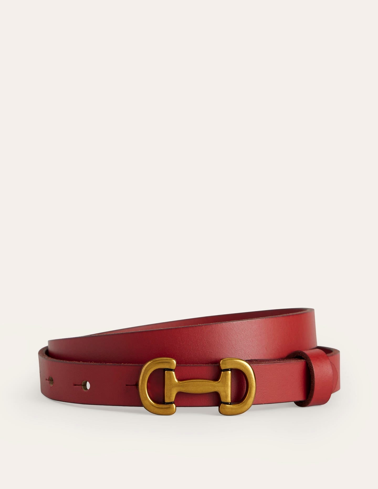 Ceinture fine Iris à mors-Rouge