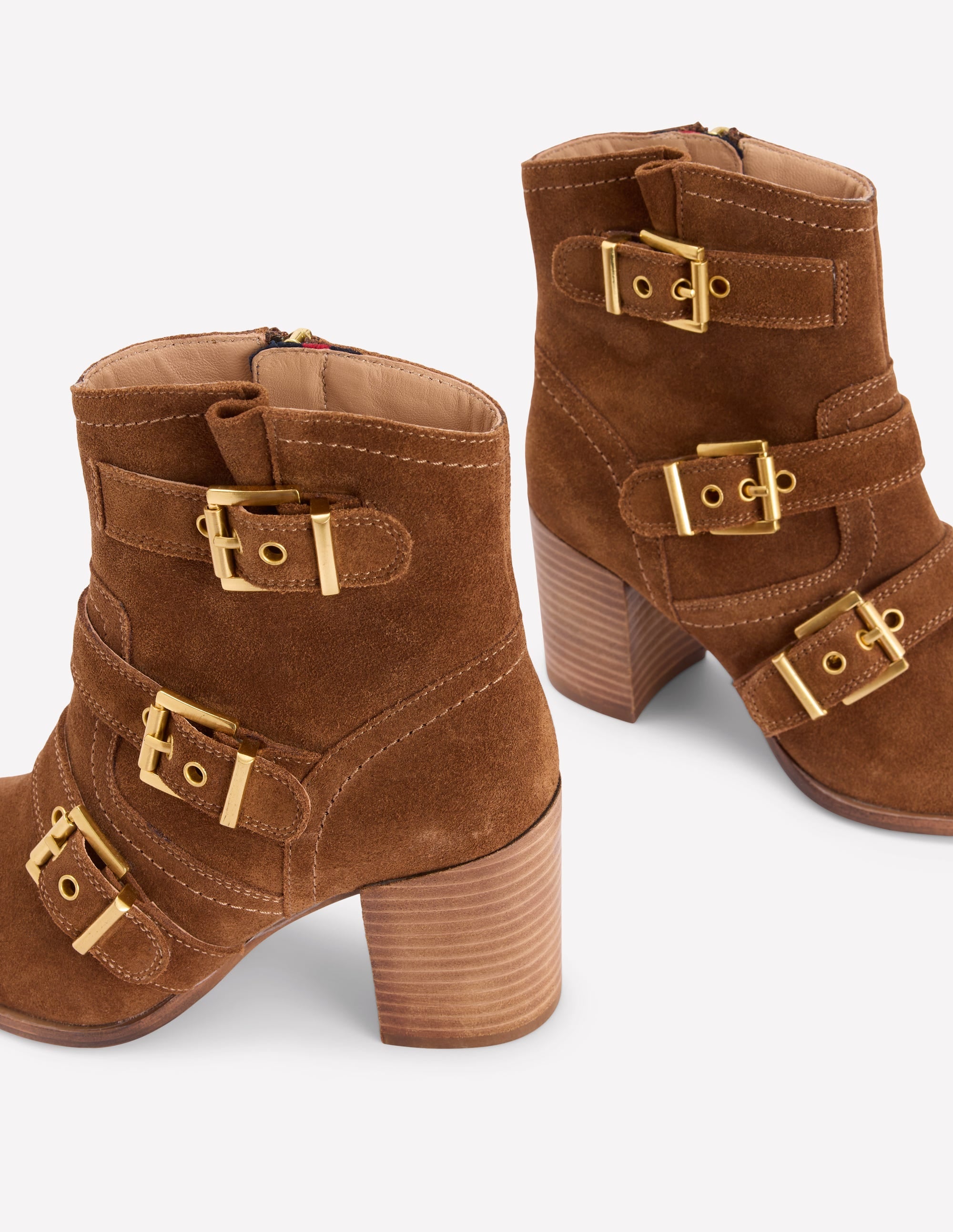 Bottines à talons et boucles-Chocolat - Image 4