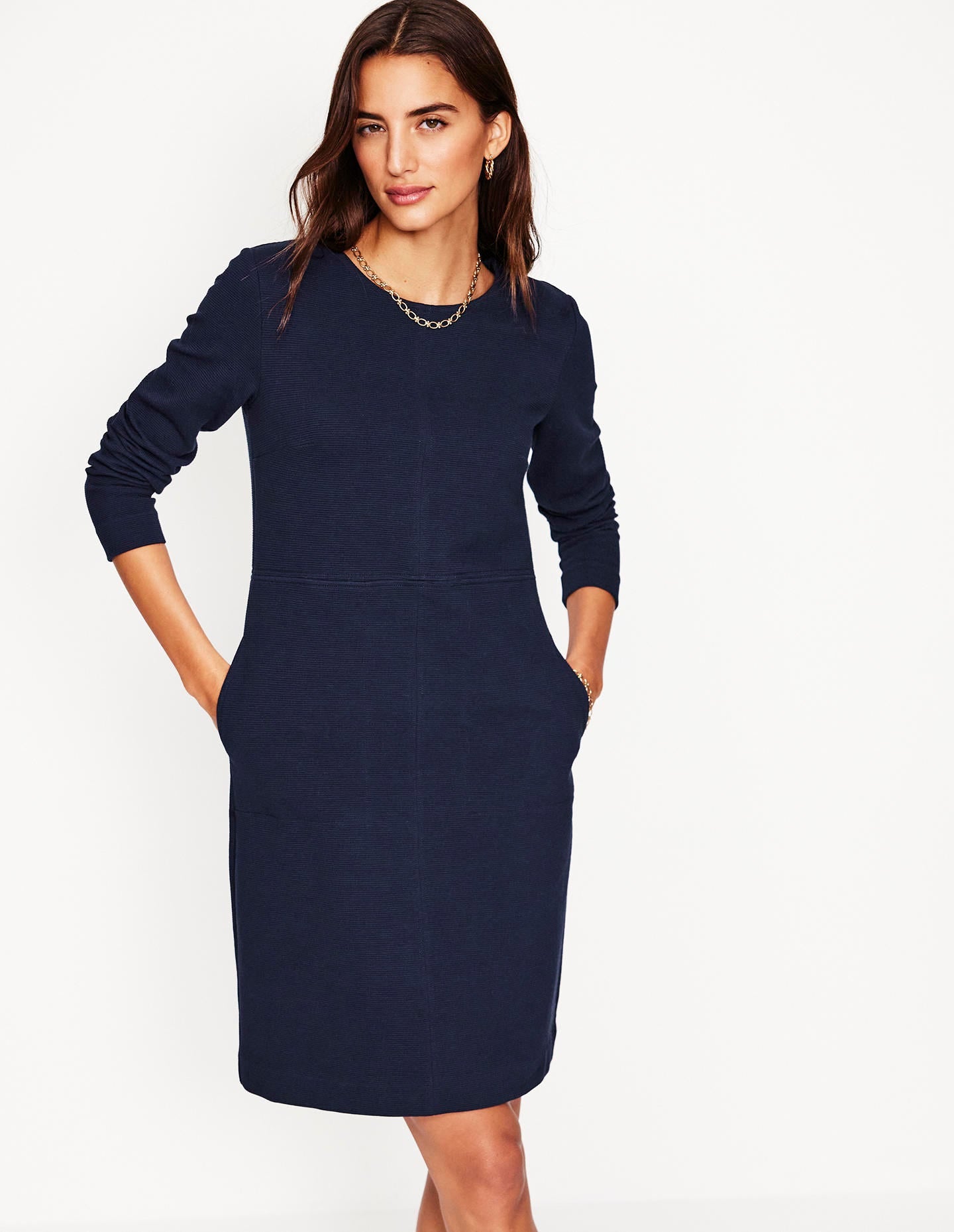 Cornelia Ottoman-Kleid-Marineblau - Image 1