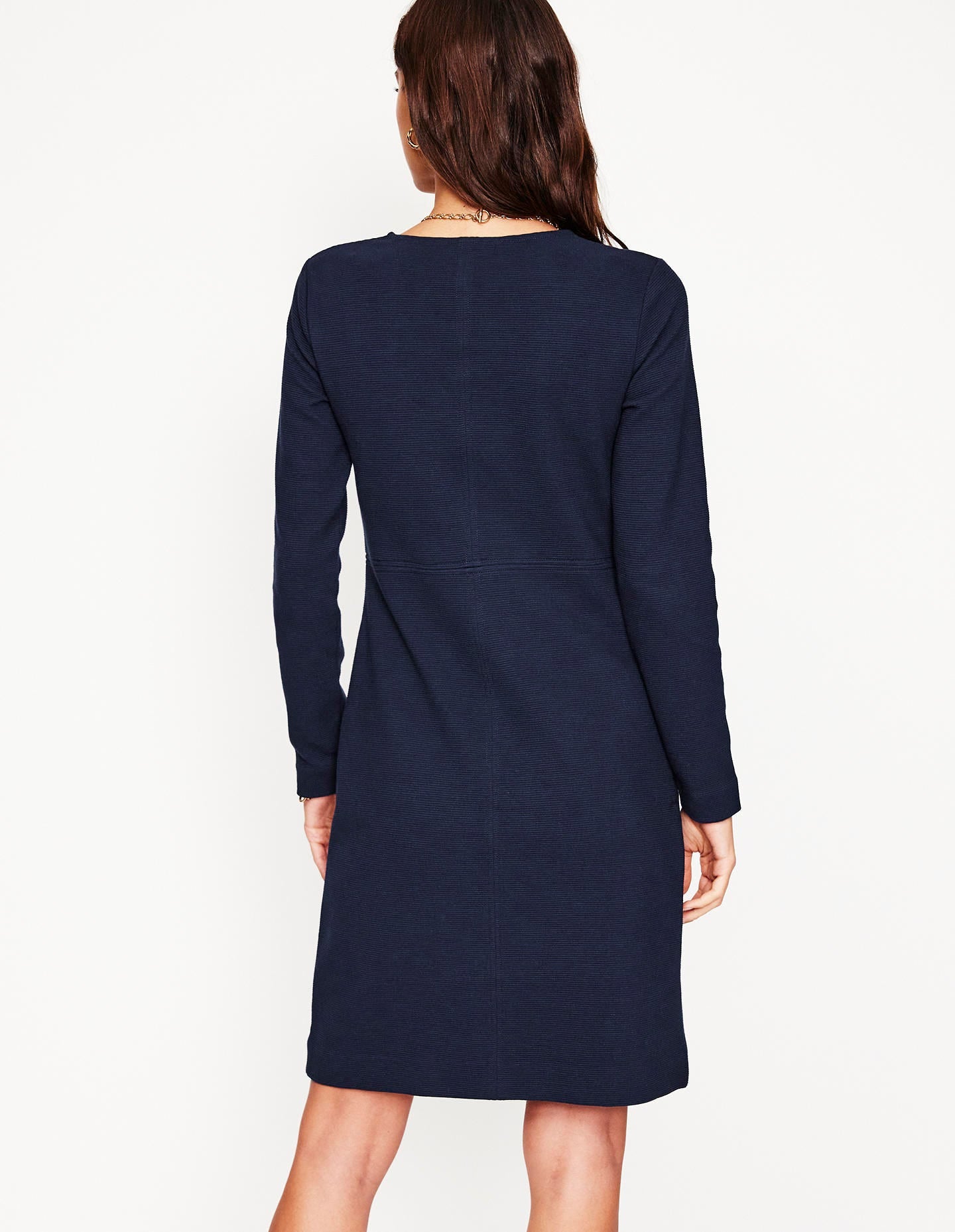 Cornelia Ottoman-Kleid-Marineblau - Image 3
