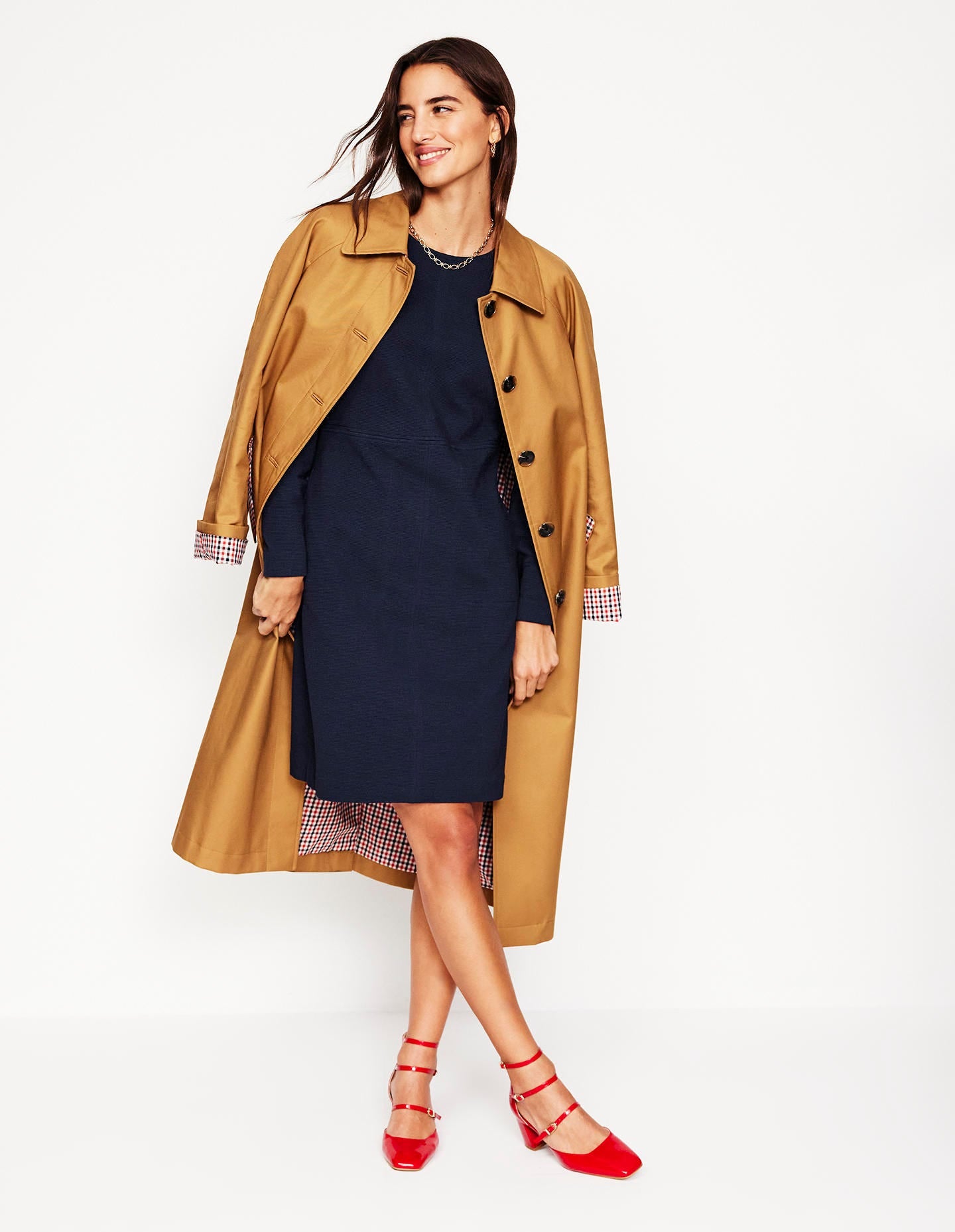 Cornelia Ottoman-Kleid-Marineblau