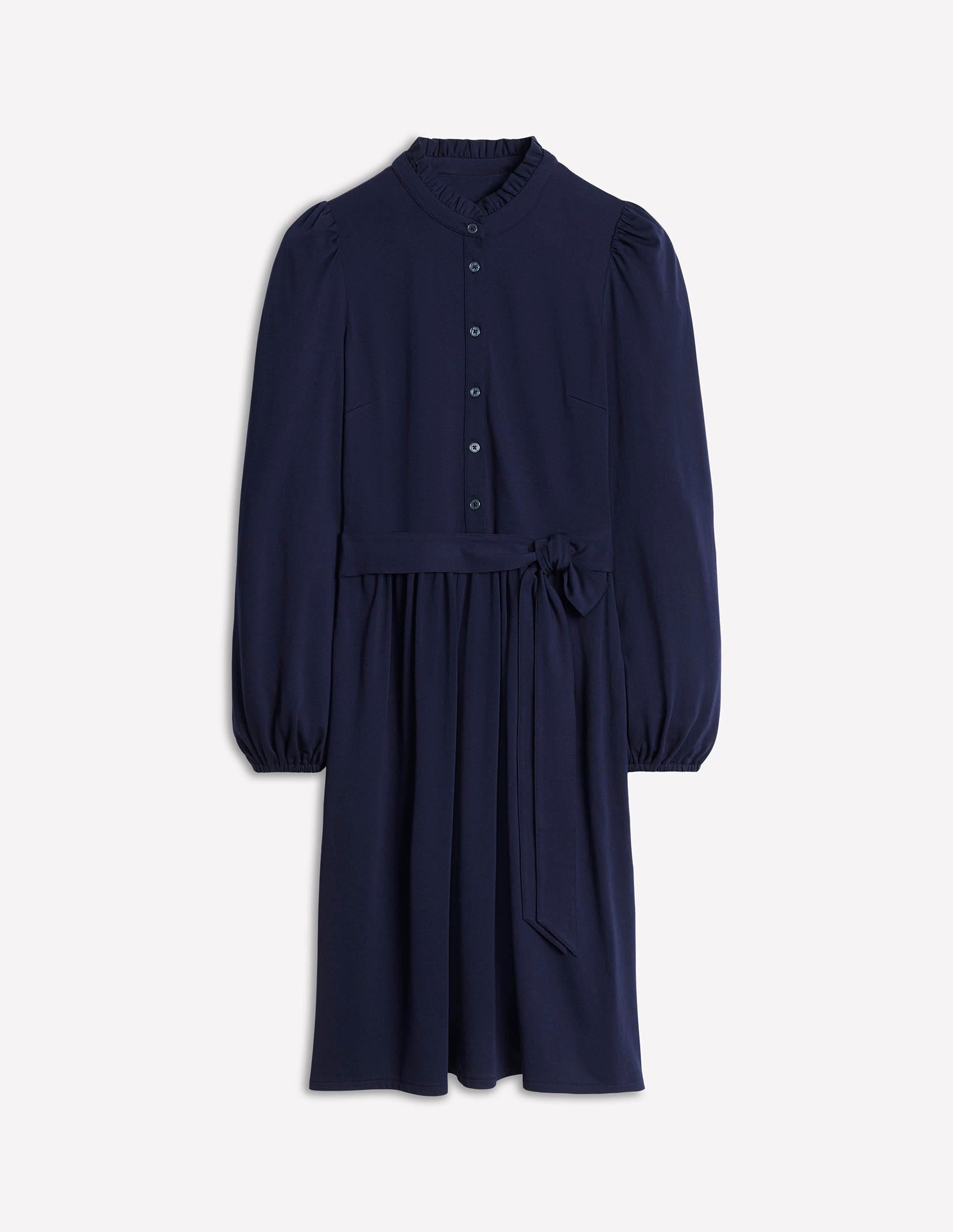 Willow Hemdblusenkleid mit Rüschenausschnitt-Aqua Marine Marl - Image 5