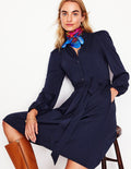 Willow Hemdblusenkleid mit Rüschenausschnitt-Aqua Marine Marl