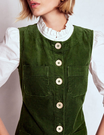 Evelyn Etuikleid aus Cord-Grüne Fichte-3