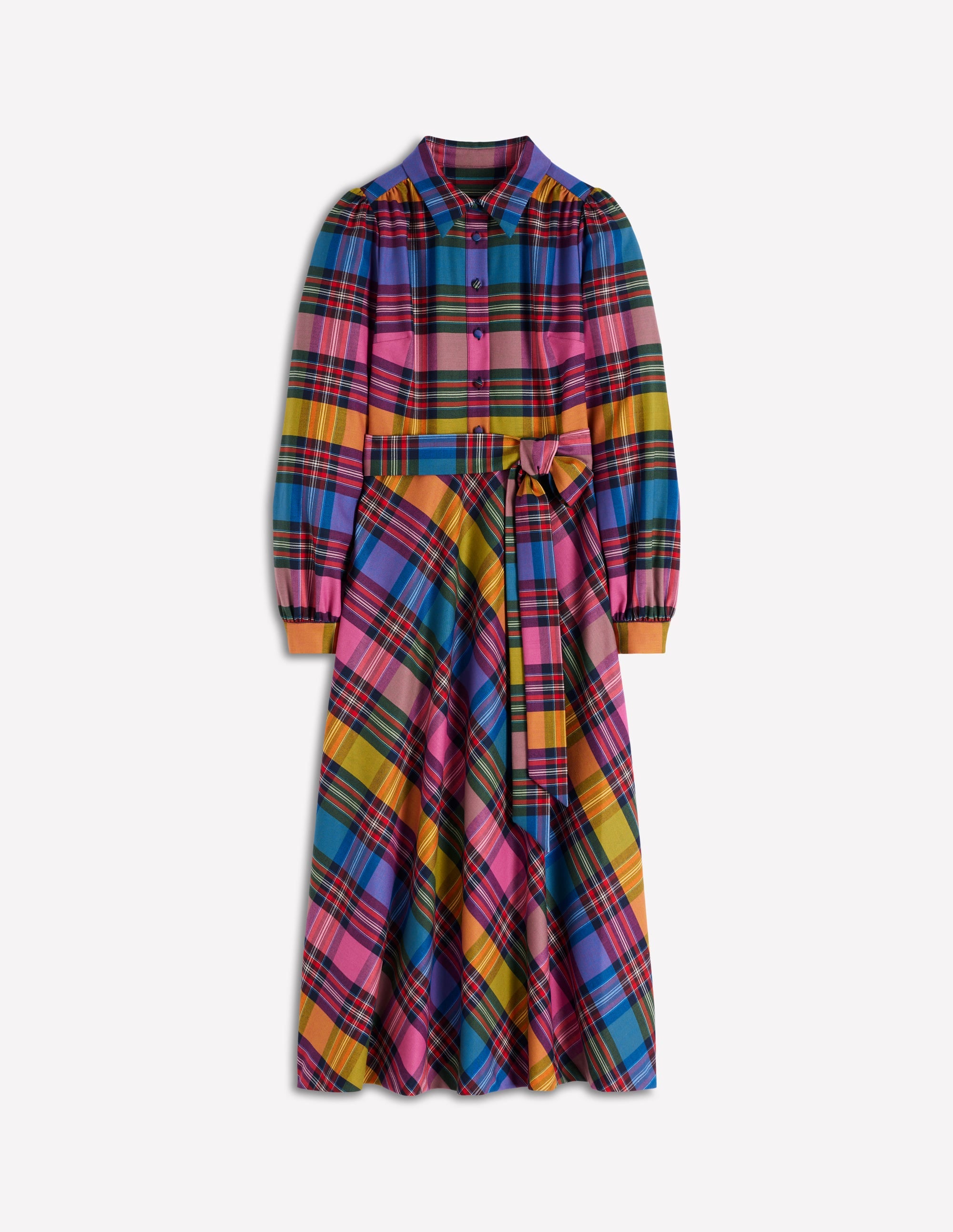 Vivienne Kariertes Midikleid-Bunt, Deckenkaro - Image 7