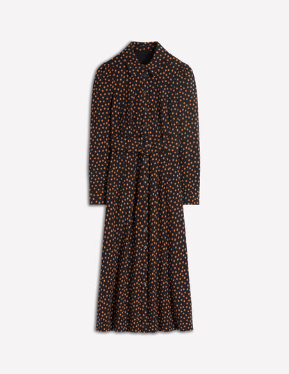 Robe-chemise Anita à manches longues-Noir, pois peints-6
