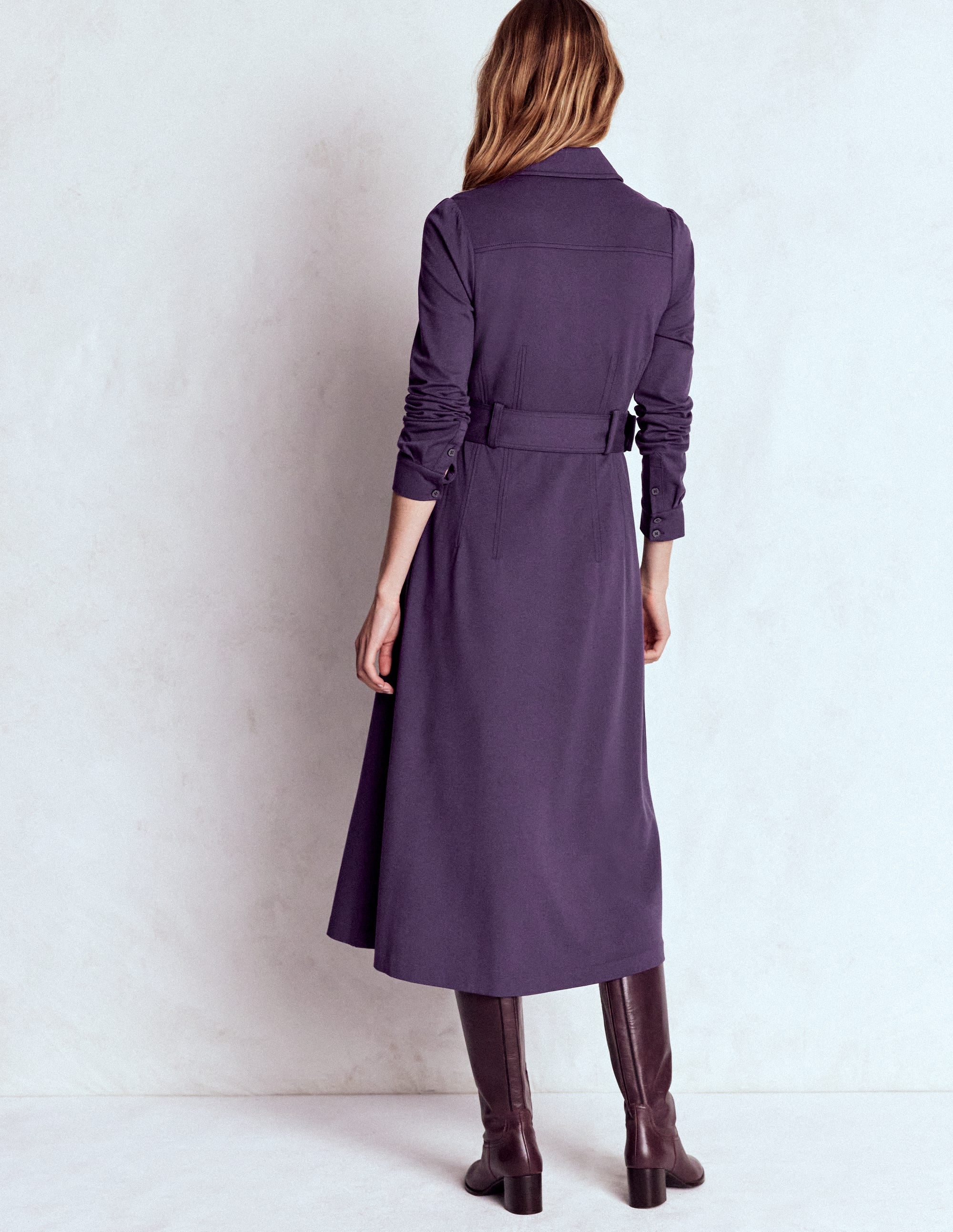 Anita Langärmliges Hemdblusenkleid-Brombeere - Image 4