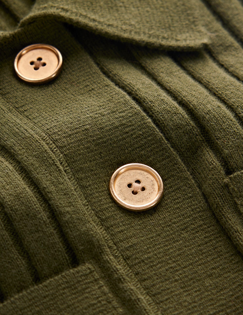 Brönte Hemdblusenkleid aus Rippstrick-Waldgrün-7