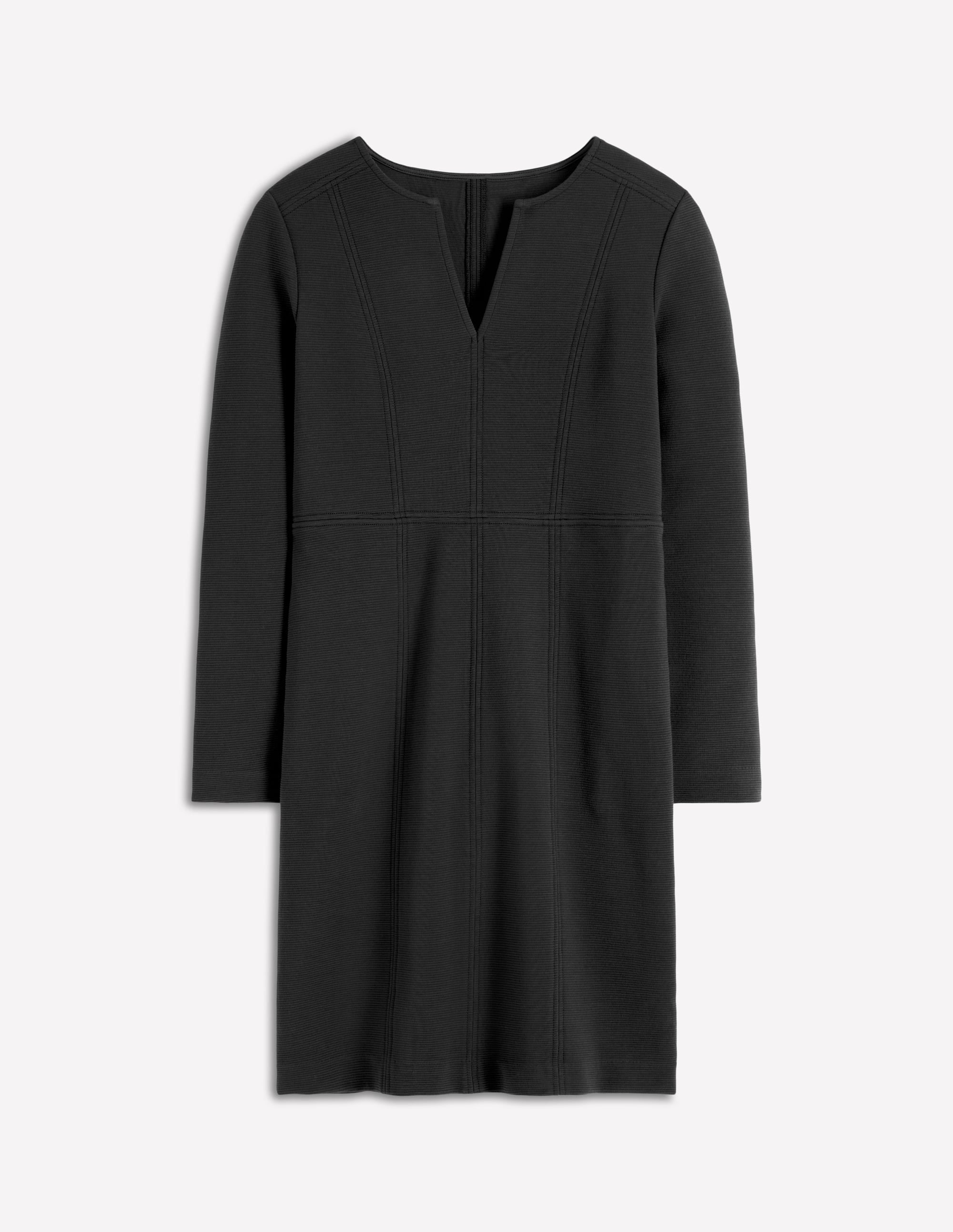 Robe droite Colette en ottoman-Noir - Image 5