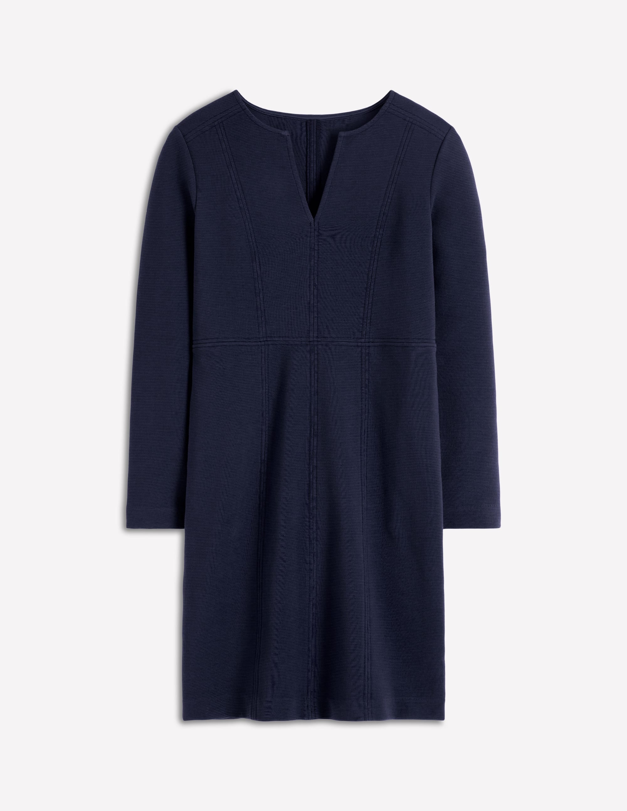 Robe droite Colette en ottoman-Bleu marine - Image 5