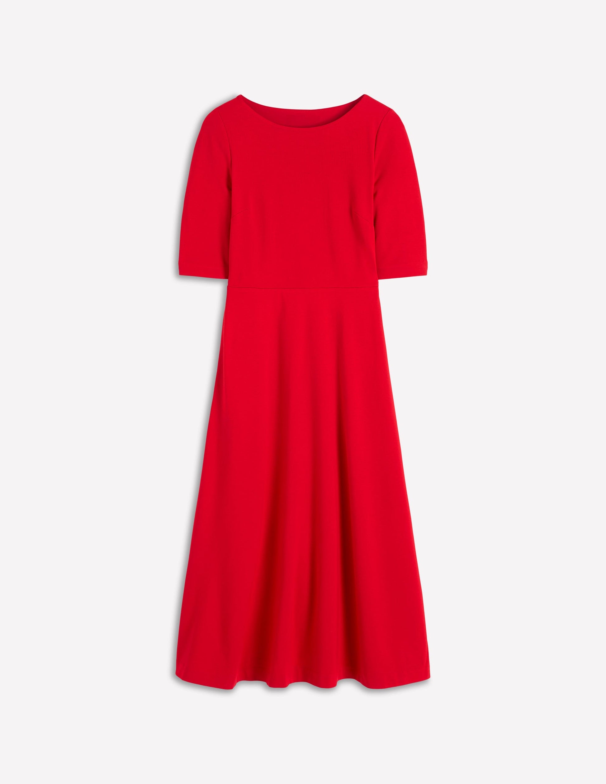 Mathilde Ponte-Kleid mit Bindegürtel-Würzig Rot-6