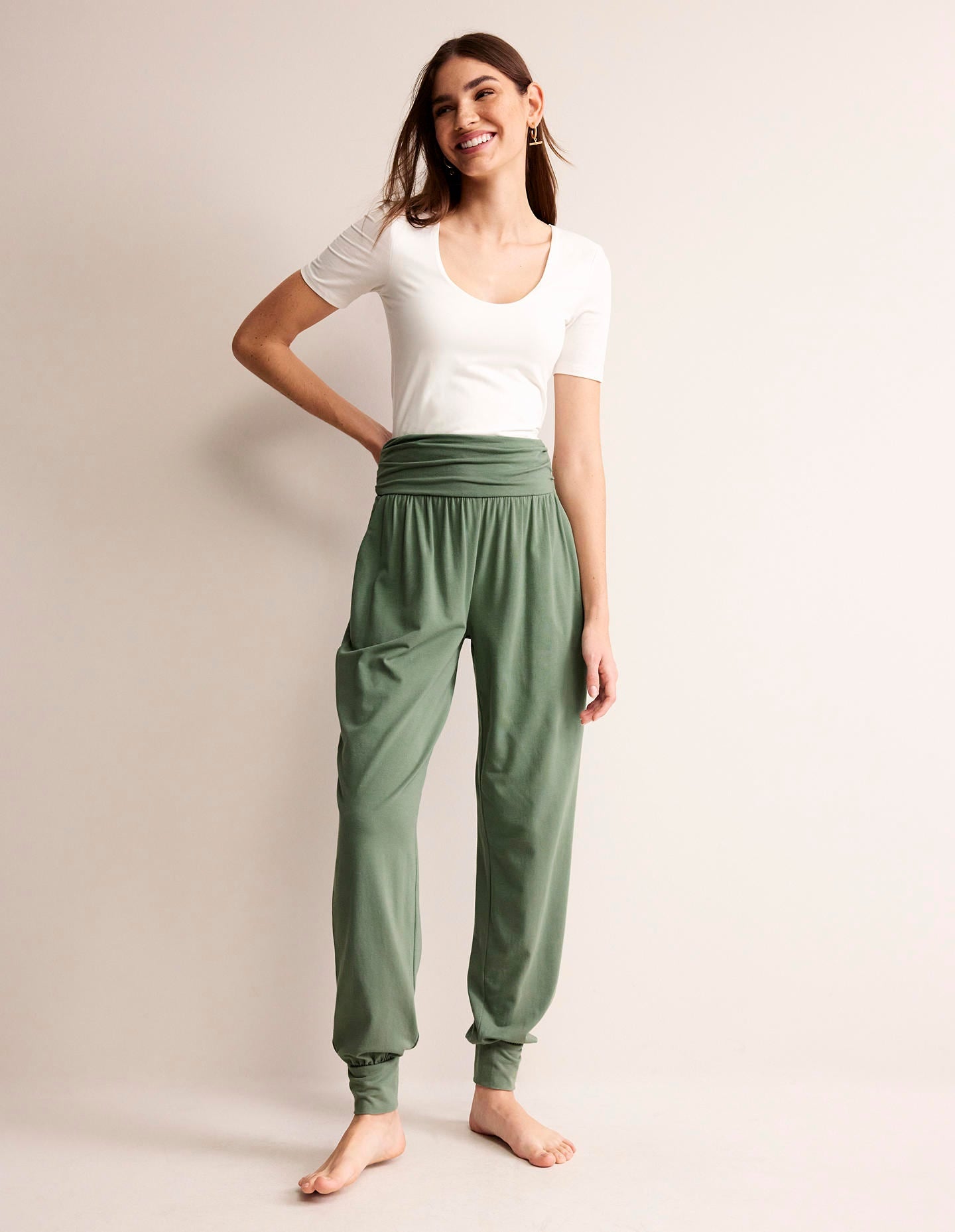 Hareem Jersey-Jogginghose-Erlengrün - Image 1